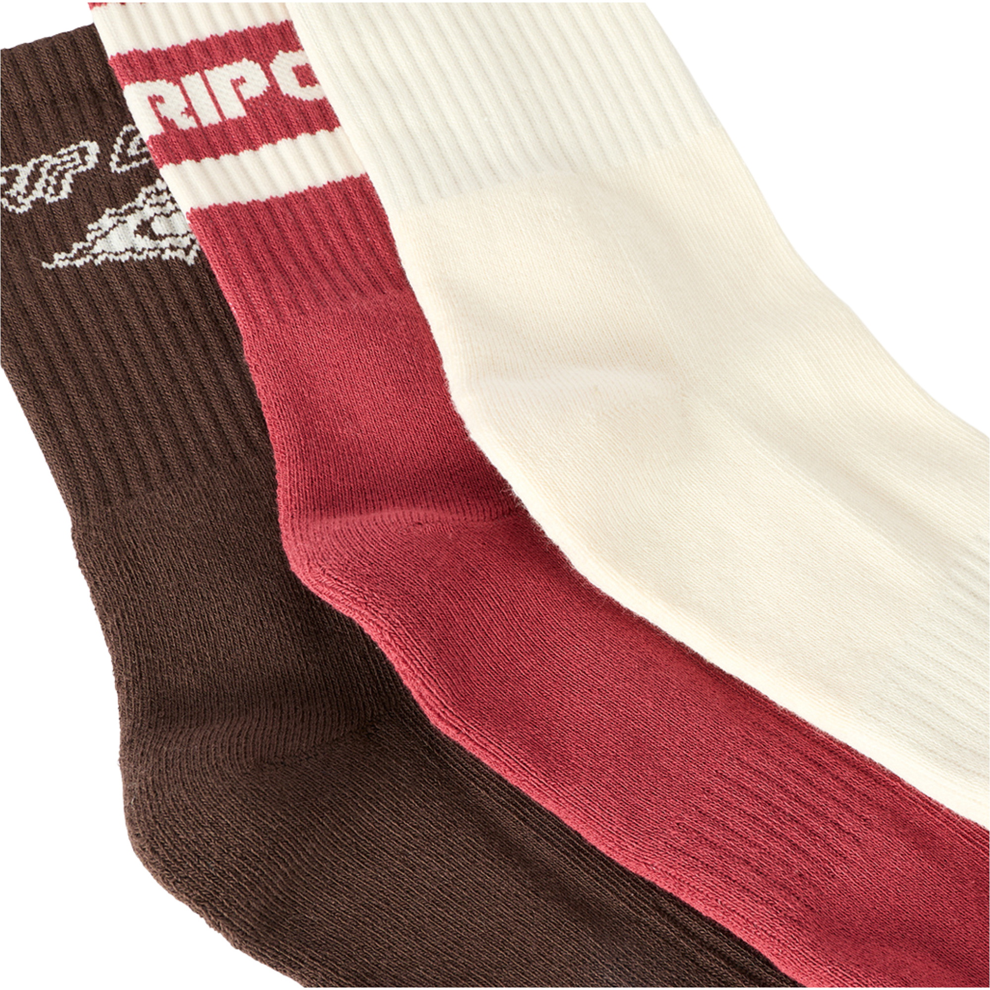 2026 Rip Curl Womens Icons Of Surf Sock 3 Pack 00EWSO - Maroon